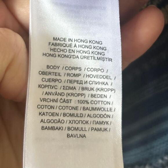 Ralph Lauren Navy & Light Blue Strip Fringe Western Long Line Cardigan - Picture 6 of 7